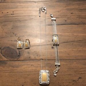 Brighton 3 piece set- necklace, bracelet, earrings